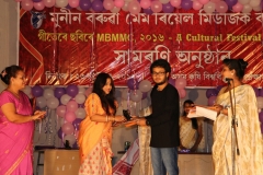 Tribujja Prakash won 3rd prize in Singing Competition of Senior Group, 2016